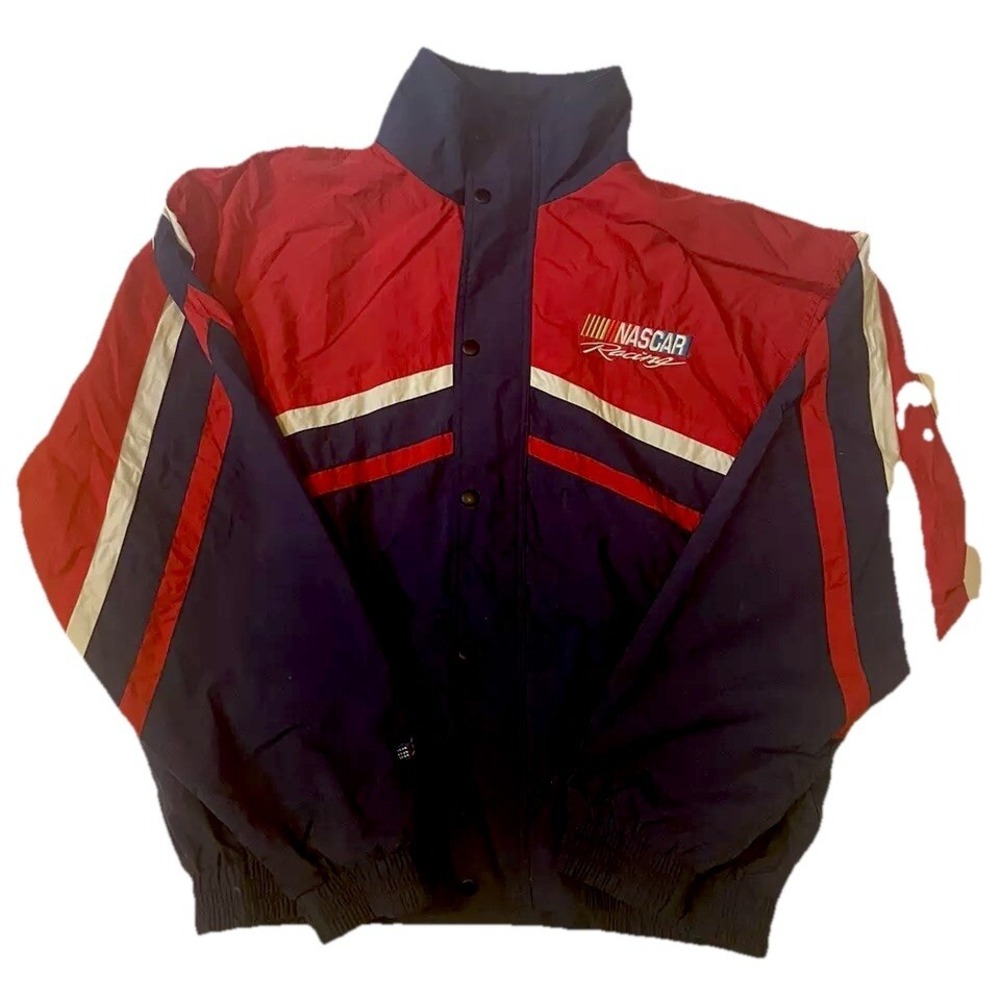 Vintage Nascar‎ Racing Embroidered Kudzu Full Zip Puff Jacket Coat Men Size XL